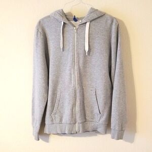 Divided H&M Grey Fleeced Zip Hoodie